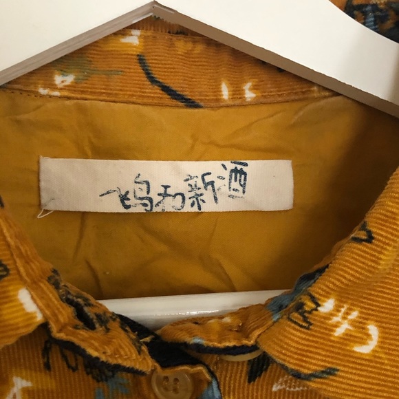 Quirky pattern corduroy shirt S - Picture 2 of 7